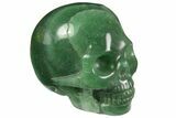 Realistic, Polished Green Quartz (Aventurine) Skull #116445-1